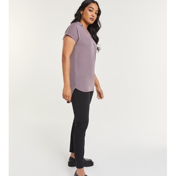 Short Sleeve Johnny Collar Tunic- Moonscape - Picture 3 of 3